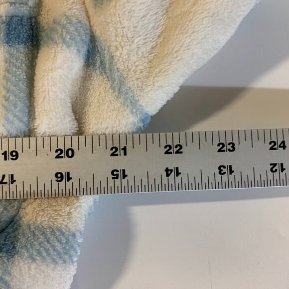 Ralph‎ Lauren Men's Plush Plaid Mid Length Front Tie Bathrobe Size S - Picture 13 of 14